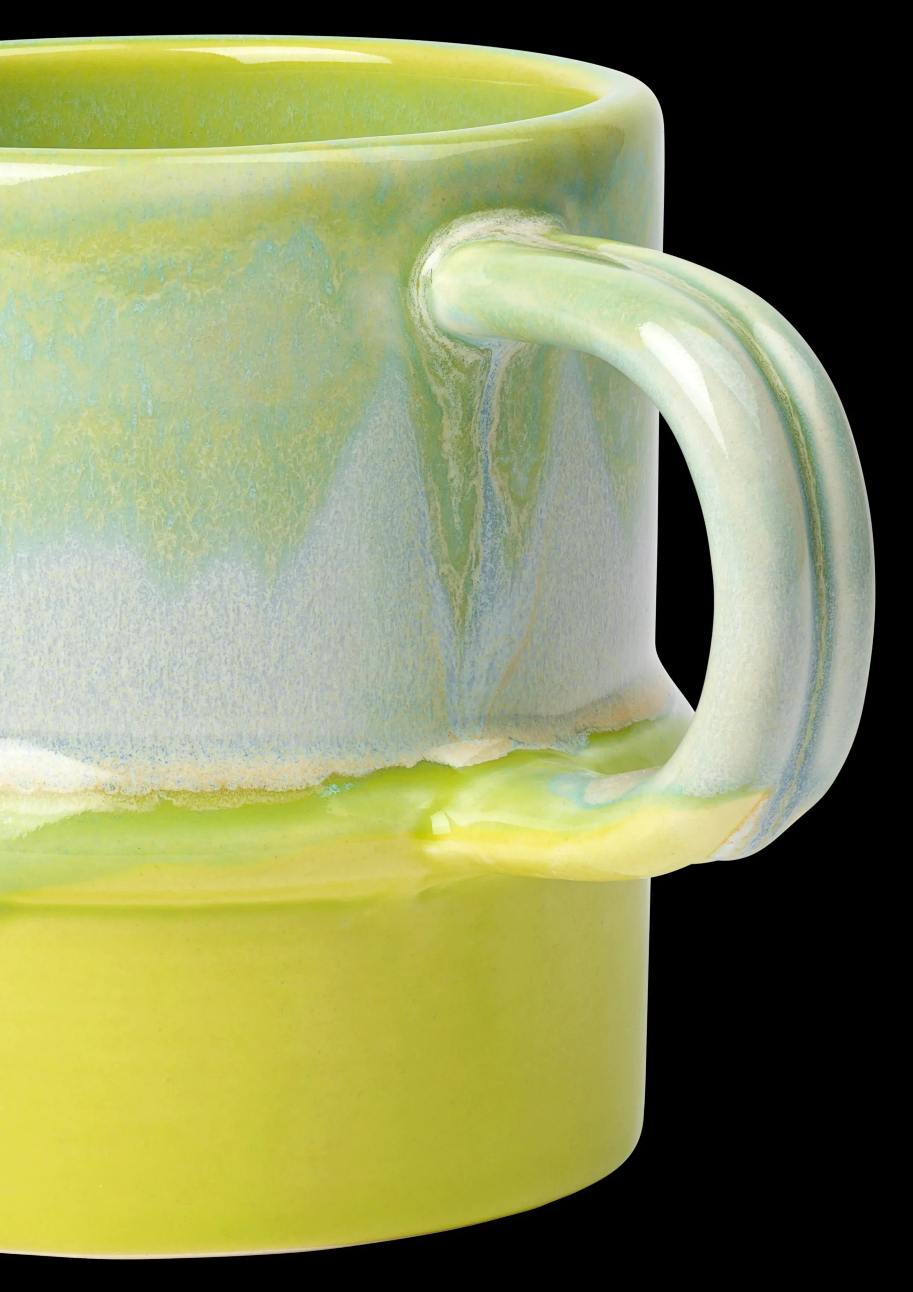 Discount Kähler Poppery Krus med hank 35 cl apple green/mint