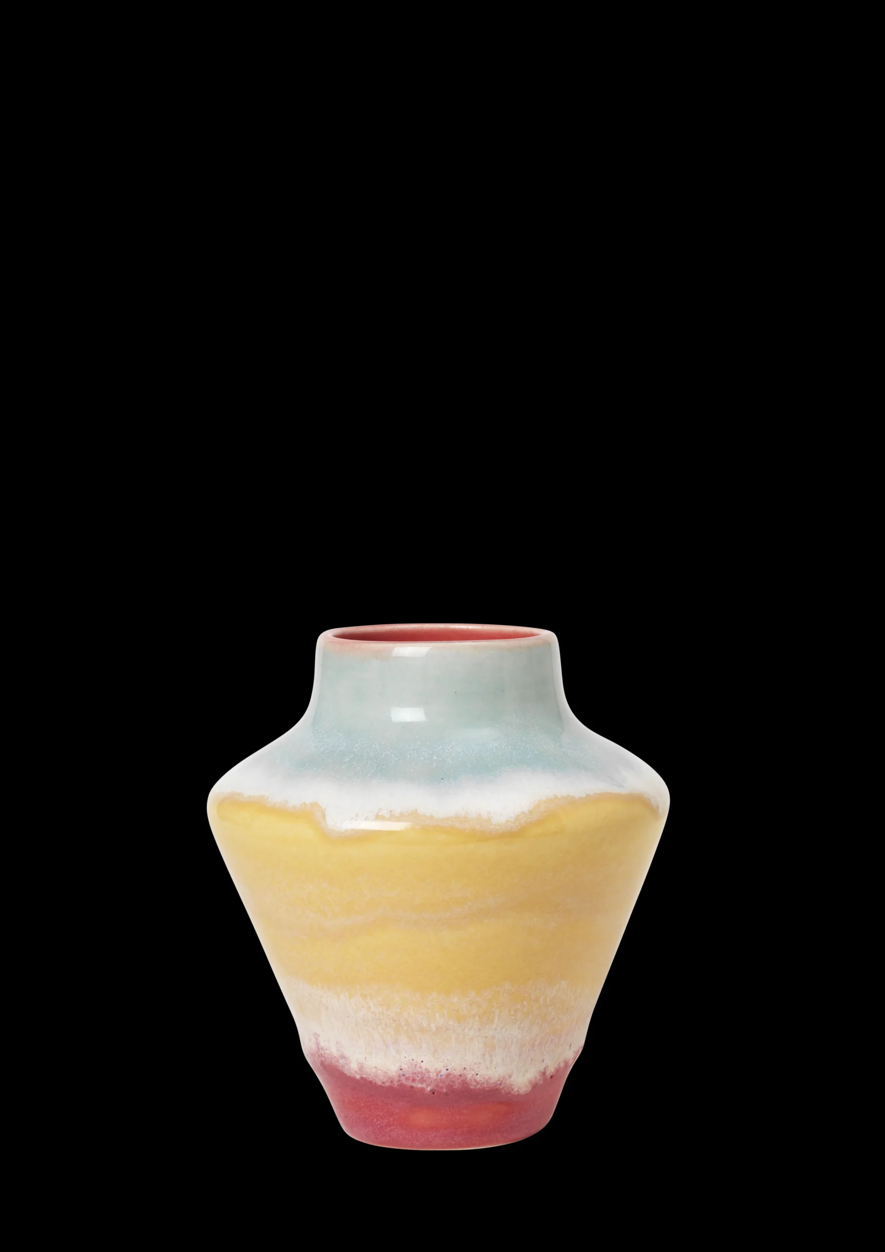 Discount Kähler Poppery Vase H12 cm pink/mint/gul | Køb hos os