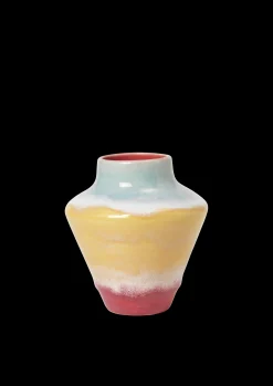 Discount Kähler Poppery Vase H12 cm pink/mint/gul | Køb hos os