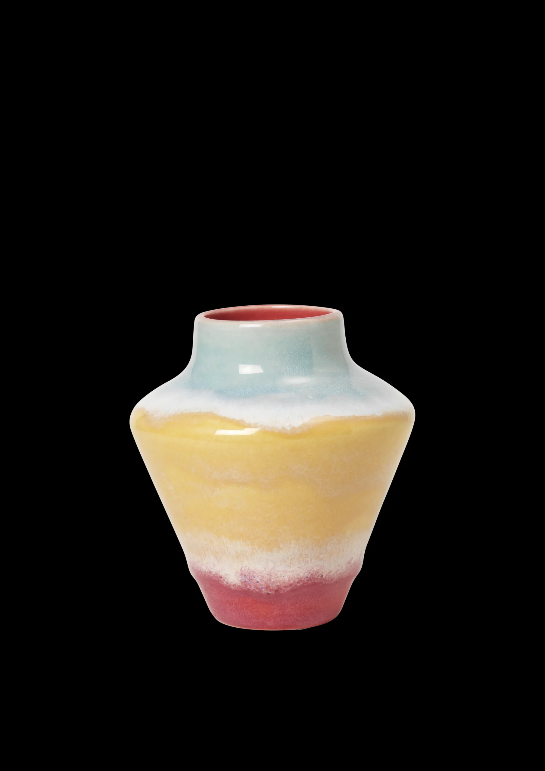 Discount Kähler Poppery Vase H12 cm pink/mint/gul | Køb hos os