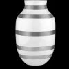Outlet Kähler Vase H31 cm i sølv fra serien Omaggio | Køb her
