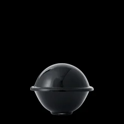 Discount Lyngby Porcelæn Chapeau Bonbonniere sort mundblæst glas