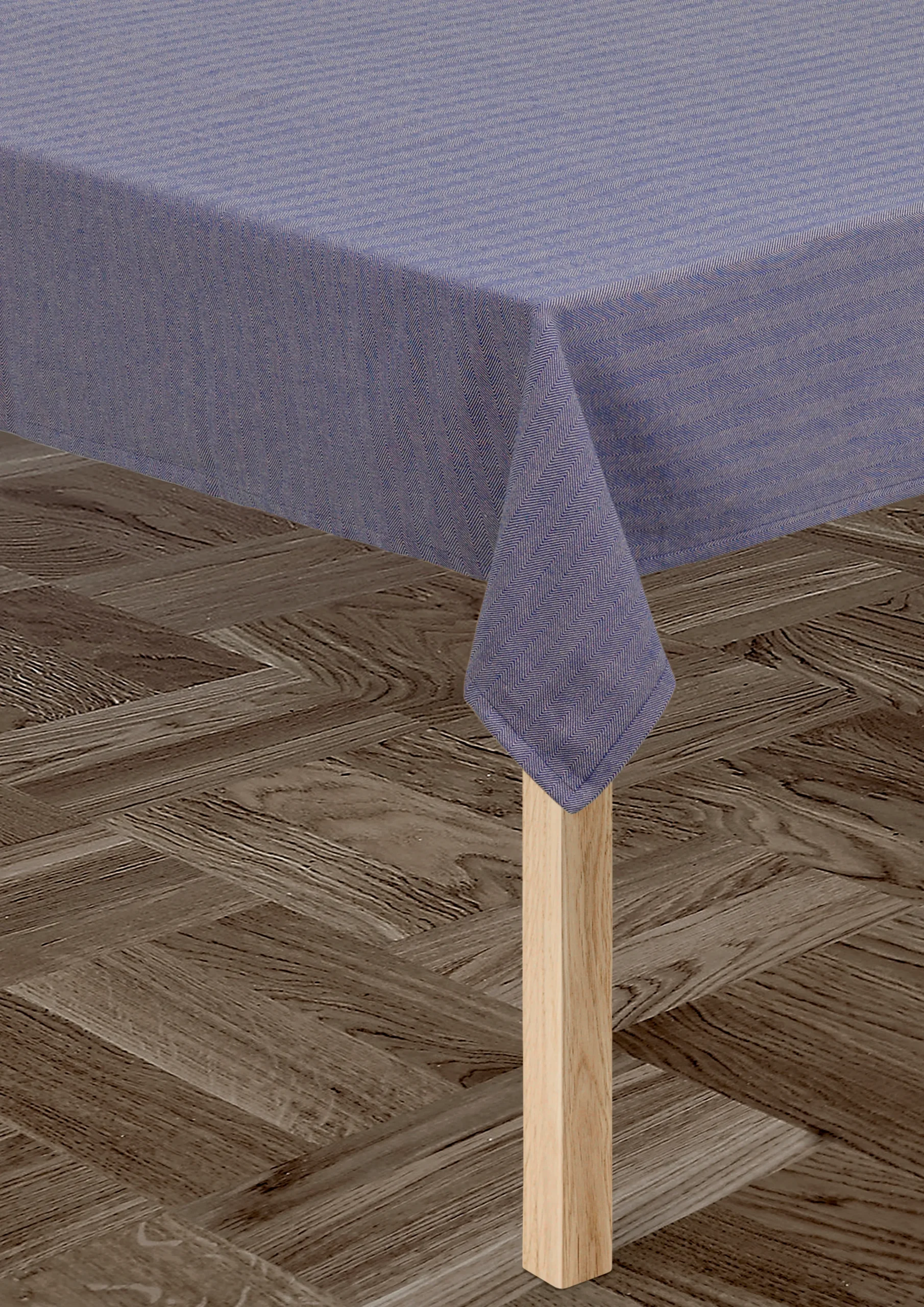 Discount Lyngby Porcelæn Herringbone Dug 150x320 cm blå | Køb her