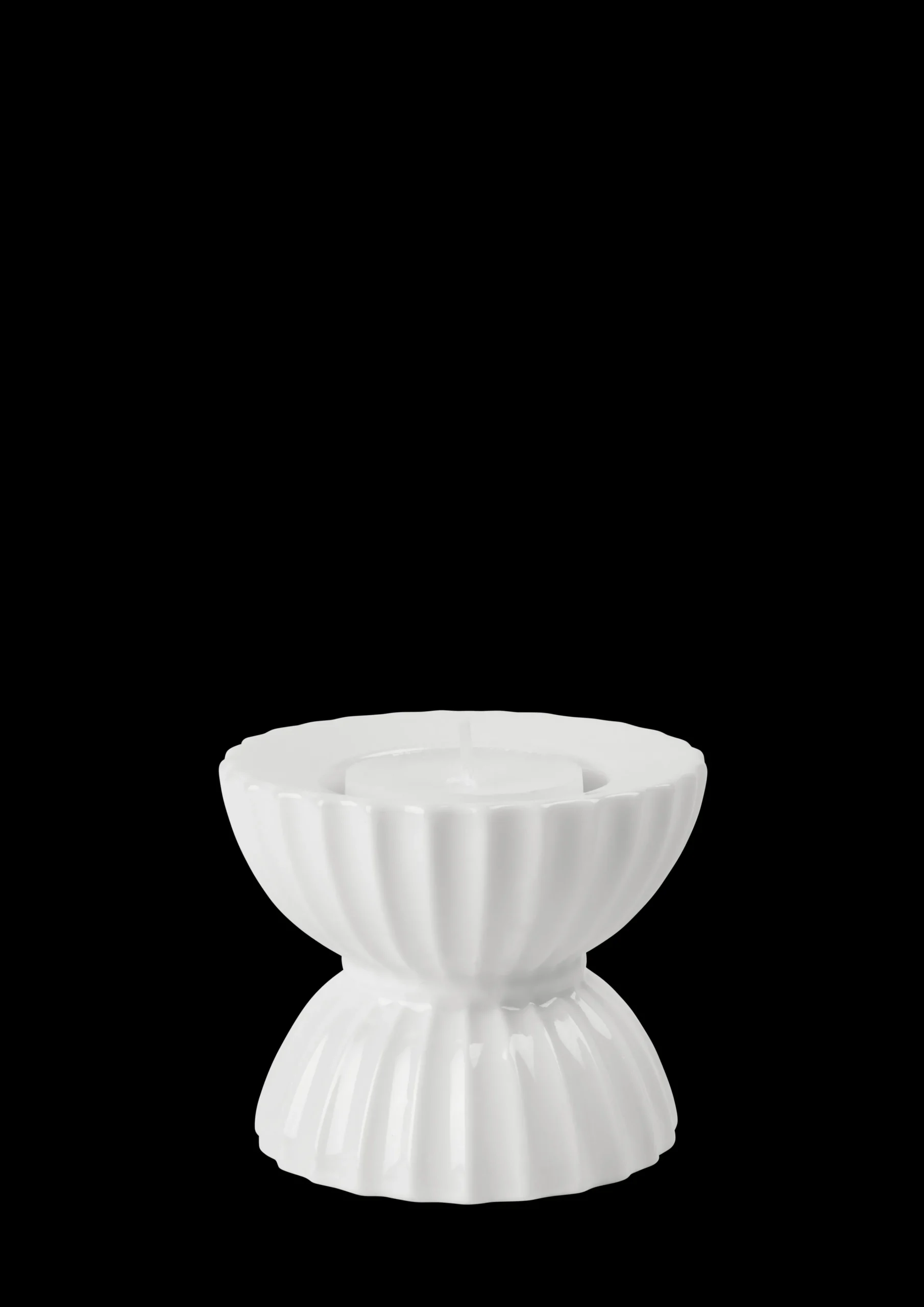 Sale Lyngby Porcelæn Lyngby Tura Fyrfadsstage Ø8 cm hvid | Køb nu