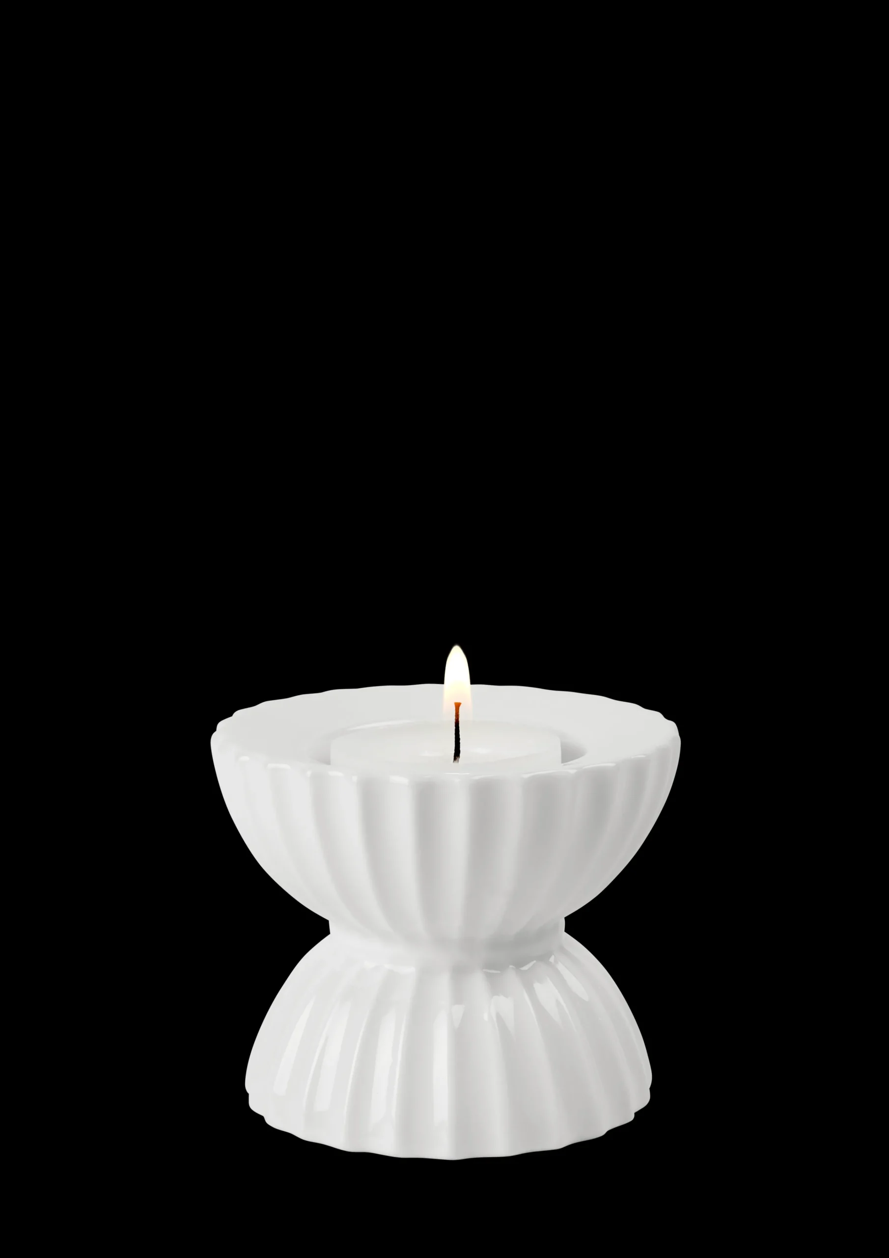 Sale Lyngby Porcelæn Lyngby Tura Fyrfadsstage Ø8 cm hvid | Køb nu
