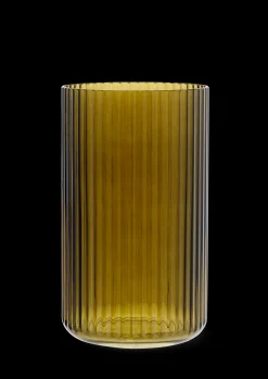 Best Lyngby Porcelæn Lyngby Vase H25 olivengrøn mundblæst glas