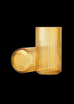 Discount Lyngby Porcelæn Lyngby Vase H15.5 amber mundblæst glas