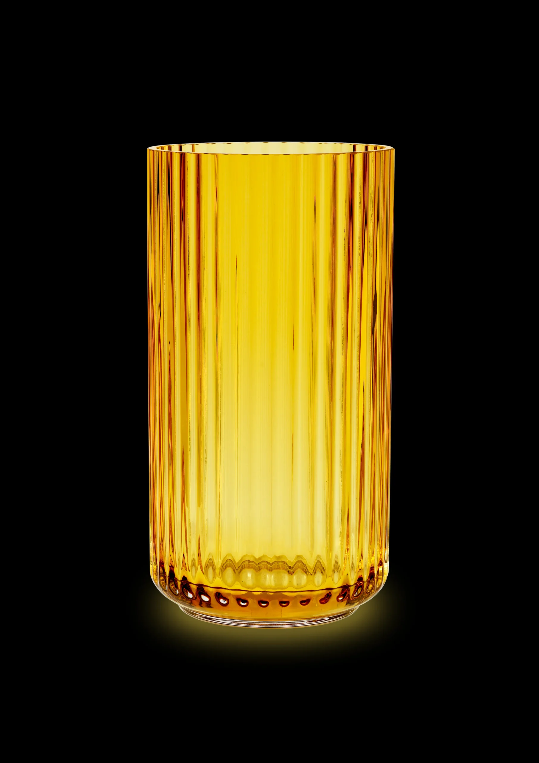 Discount Lyngby Porcelæn Lyngby Vase H15.5 amber mundblæst glas
