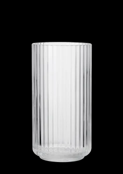 Lyngby Porcelæn Lyngby Vase H20.5 klar mundblæst glas