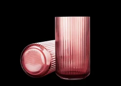 Sale Lyngby Porcelæn Lyngby Vase burgundy mundblæst glas