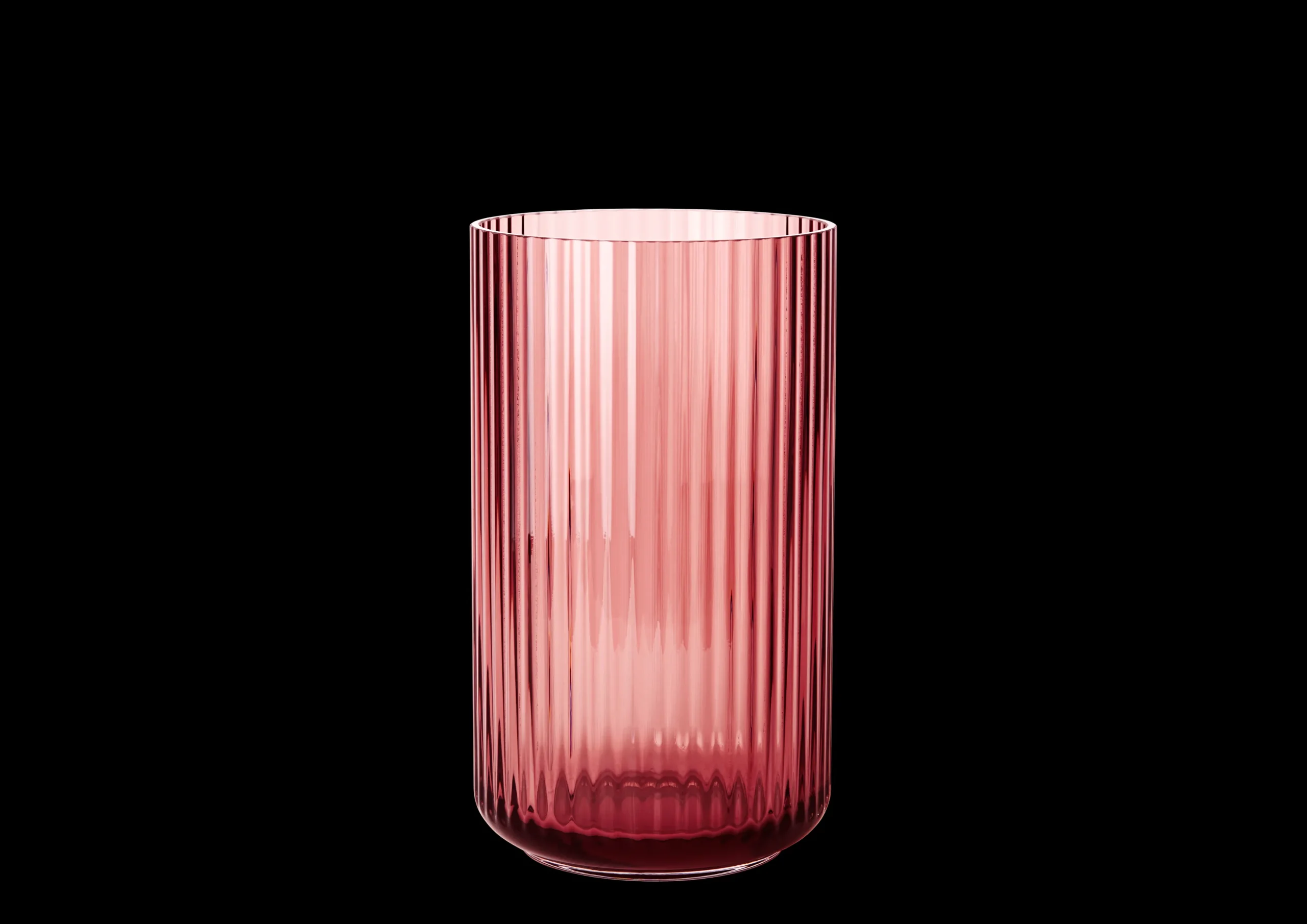 Sale Lyngby Porcelæn Lyngby Vase burgundy mundblæst glas