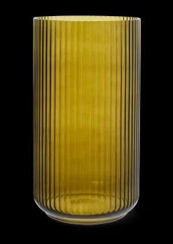 Outlet Lyngby Porcelæn Lyngby Vase H38 olivengrøn mundblæst glas