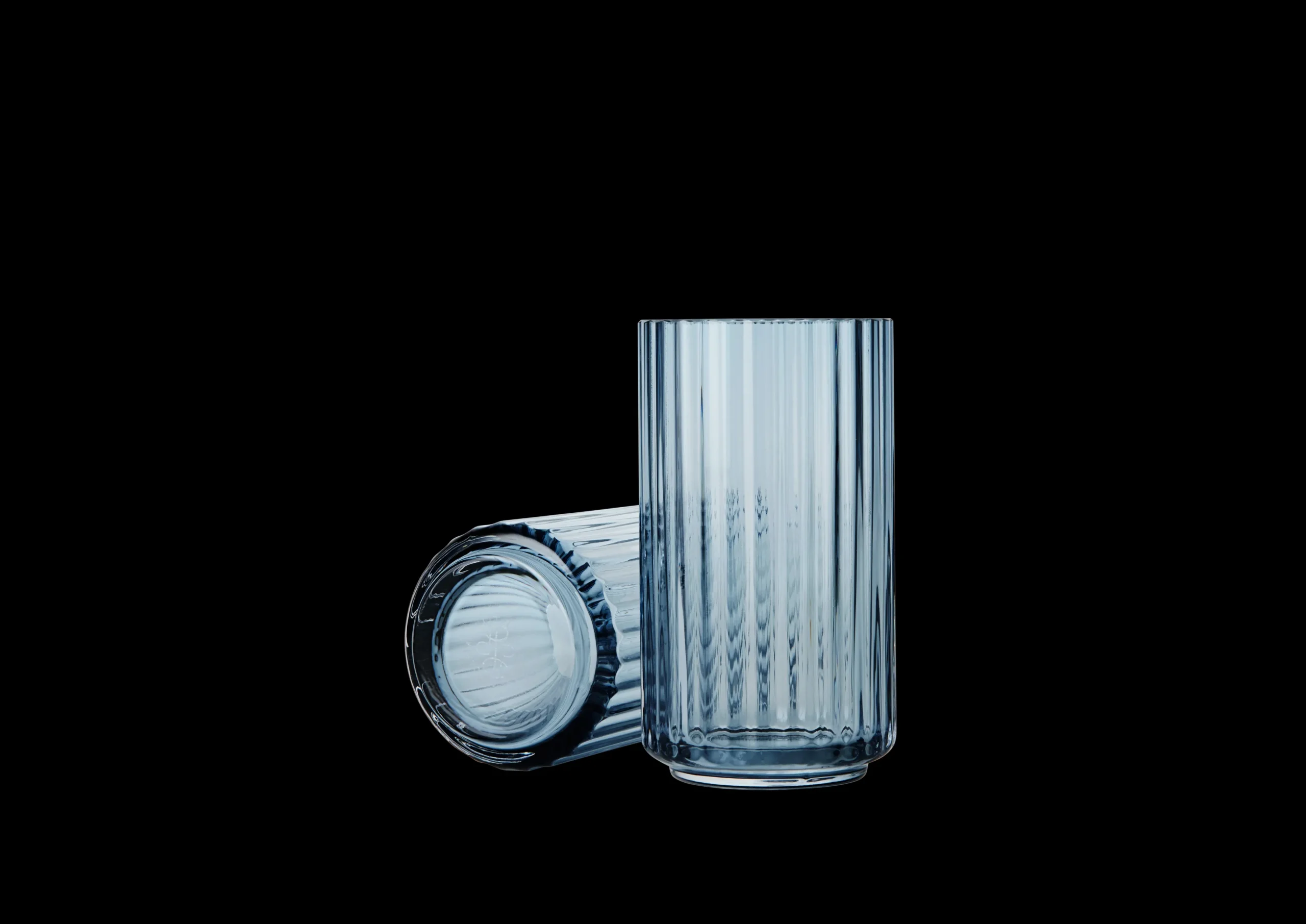 Best Lyngby Porcelæn Lyngby Vase midnight blue mundblæst glas