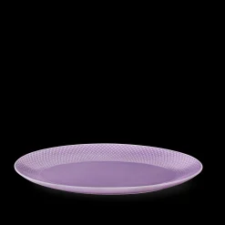 Hot Lyngby Porcelæn Rhombe Color Ovalt serveringsfad lys lilla