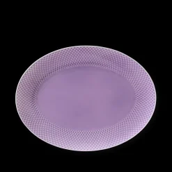 Hot Lyngby Porcelæn Rhombe Color Ovalt serveringsfad lys lilla