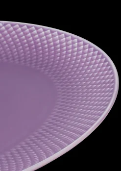 Hot Lyngby Porcelæn Rhombe Color Ovalt serveringsfad lys lilla
