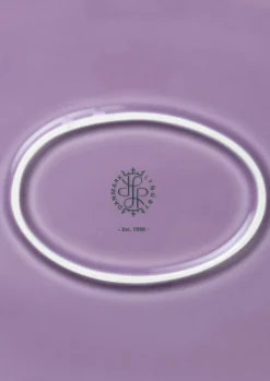 Hot Lyngby Porcelæn Rhombe Color Ovalt serveringsfad lys lilla