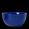 Hot Lyngby Porcelæn Rhombe Color Serveringsskål Ø22 cm mørk blå