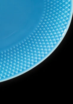 Sale Lyngby Porcelæn Rhombe Color Ovalt serveringsfad blå