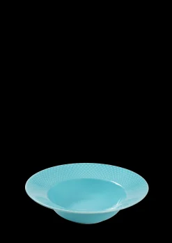 Hot Lyngby Porcelæn Rhombe Color Dyb tallerken Ø24.5 cm turkis