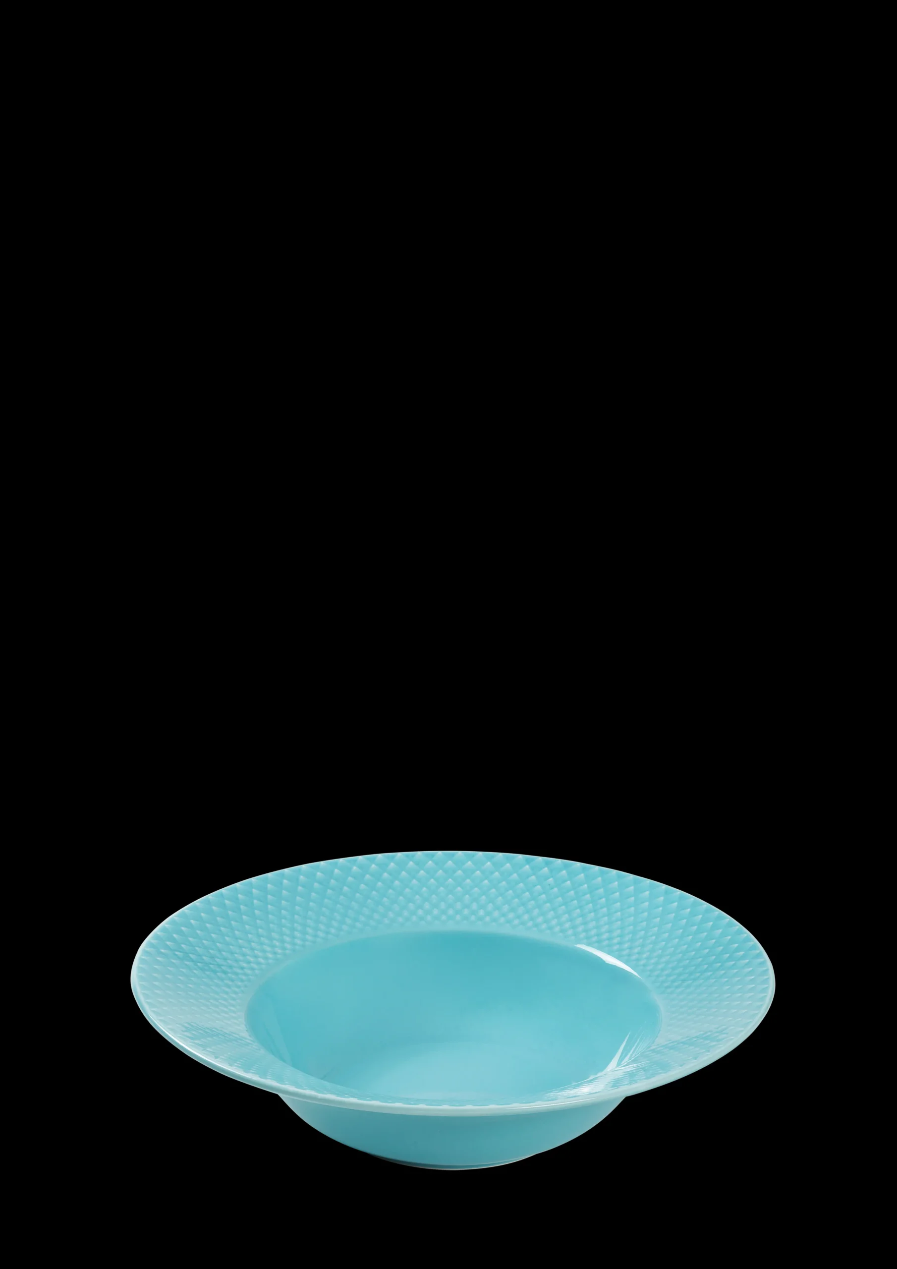 Hot Lyngby Porcelæn Rhombe Color Dyb tallerken Ø24.5 cm turkis