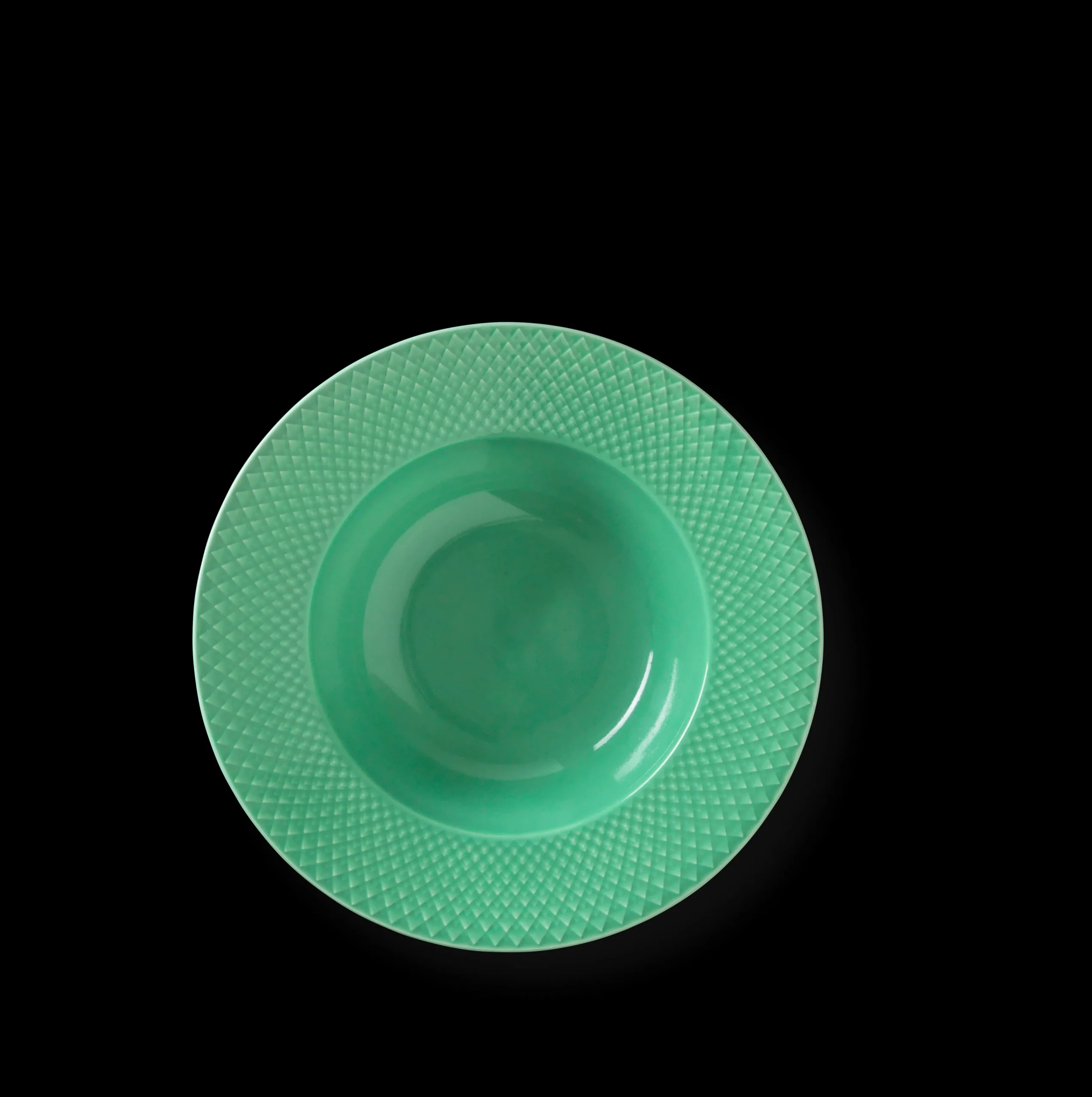 New Lyngby Porcelæn Rhombe Color Dyb tallerken Ø24.5 cm grøn