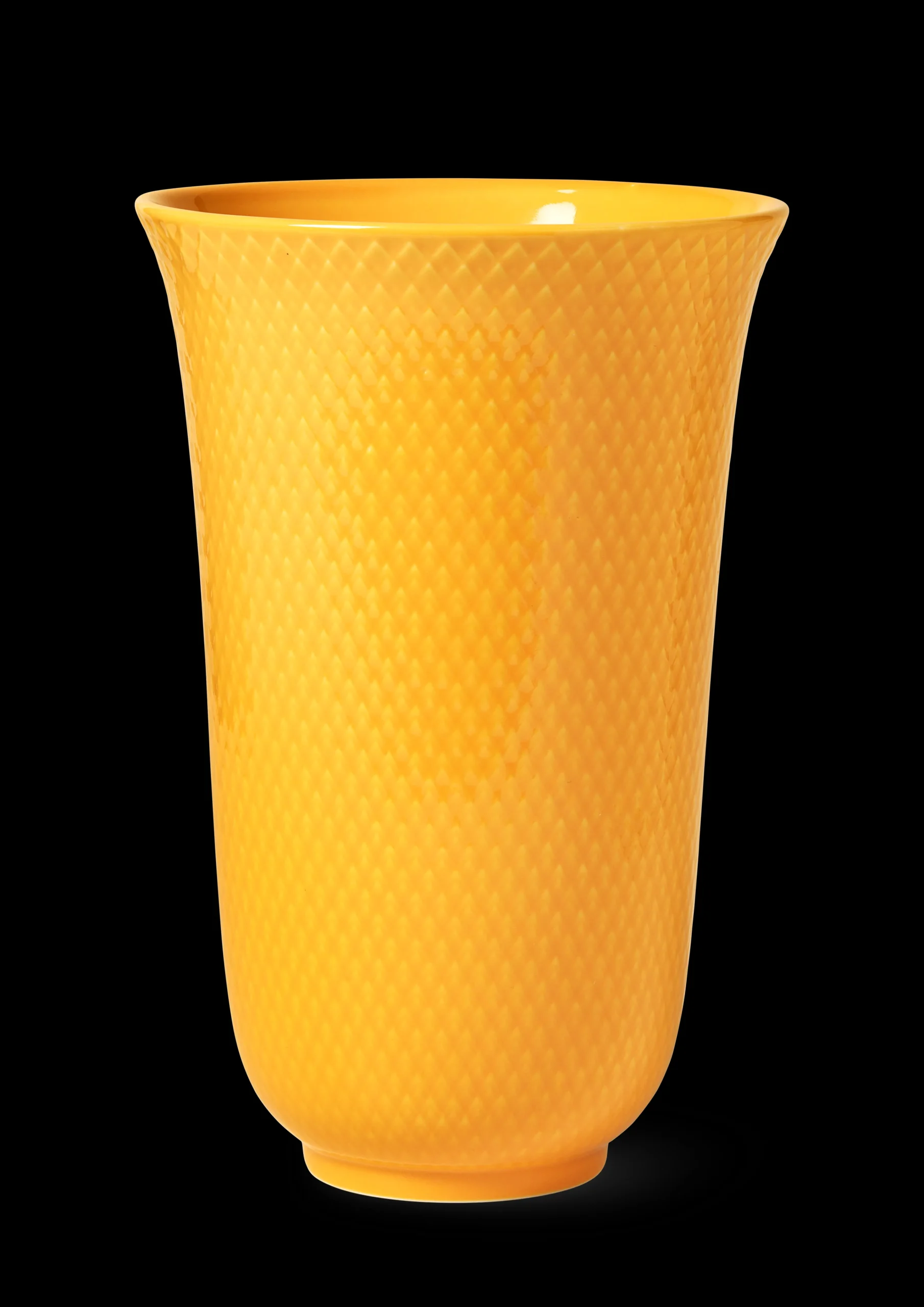 Clearance Lyngby Porcelæn Rhombe Color Vase H20 gul porcelæn | Køb her