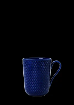 Sale Lyngby Porcelæn Rhombe Color Krus med hank 33 cl mørk blå