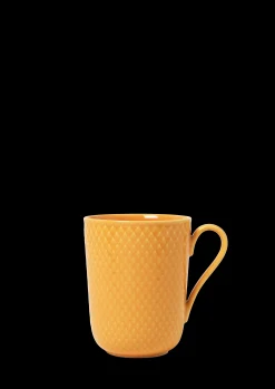 Clearance Lyngby Porcelæn Rhombe Color Krus med hank 33 cl gul