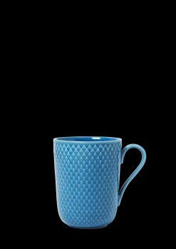 Sale Lyngby Porcelæn Rhombe Color Krus med hank 33 cl blå