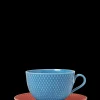 Clearance Lyngby Porcelæn Rhombe Color Tekop/underkop blå/terracotta
