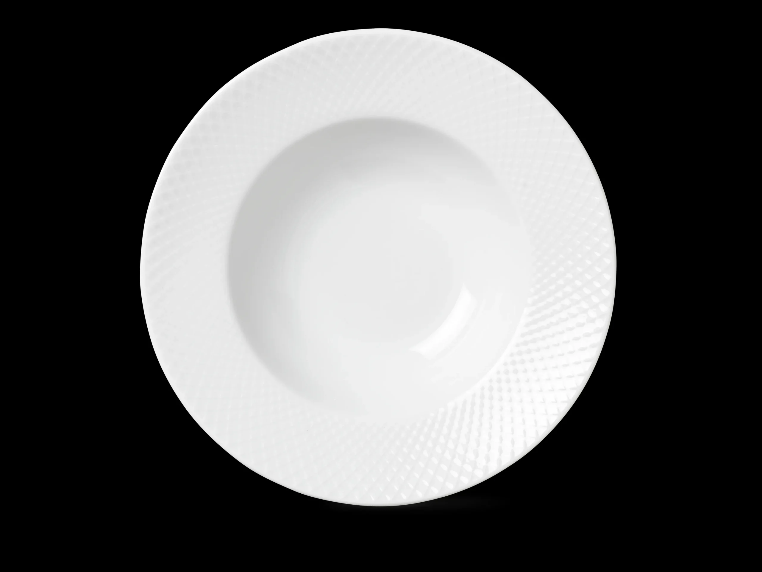 Clearance Lyngby Porcelæn Rhombe Dyb tallerken Ø24.5 cm hvid | Køb her