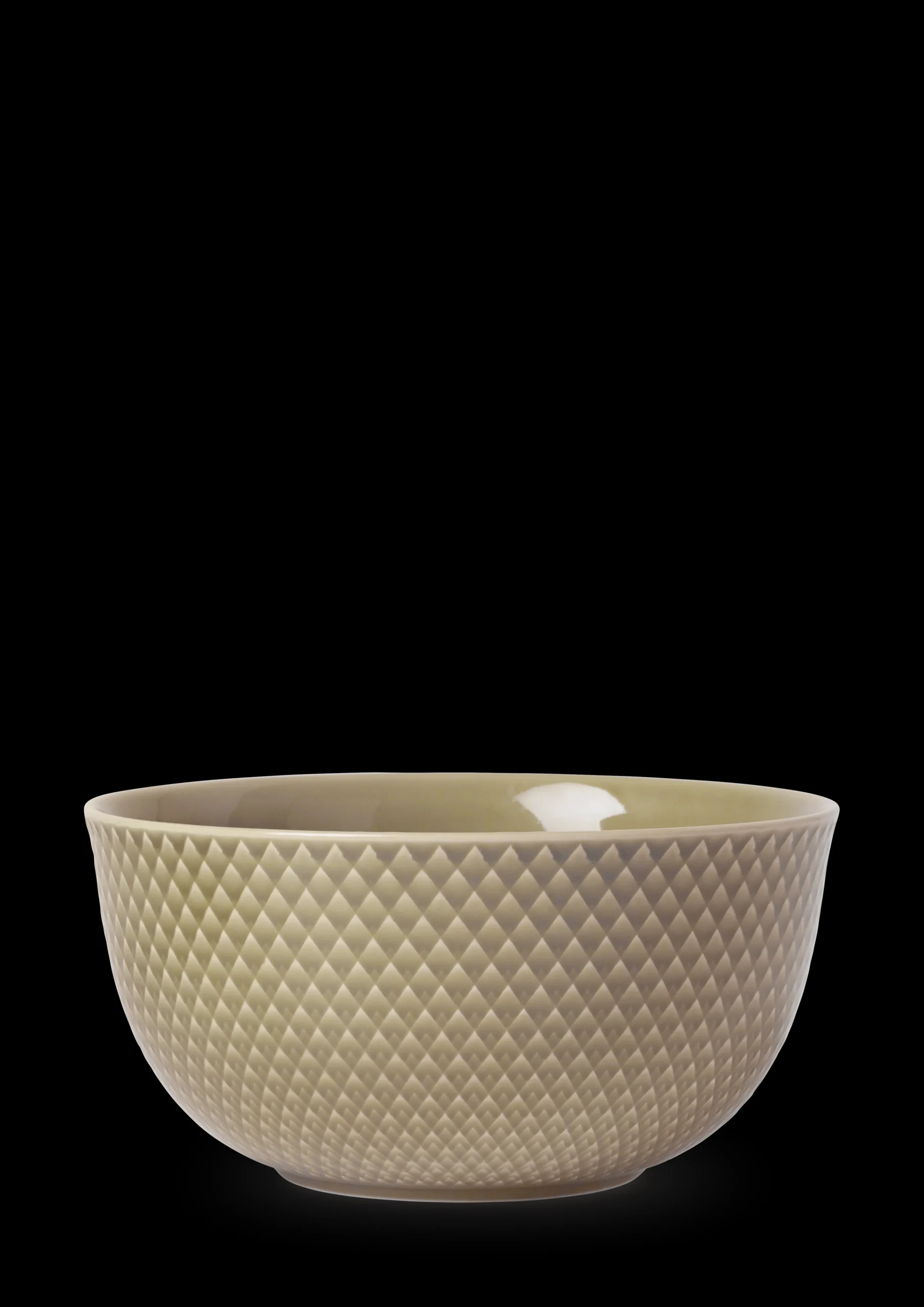 Lyngby Porcelæn Rhombe Earth Serveringsskål Ø17.5 cm clay