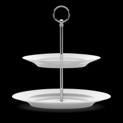 New Lyngby Porcelæn Rhombe Etagere Ø27 cm hvid | Køb her