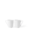 Online Lyngby Porcelæn Rhombe Krus med hank 33 cl hvid 2 stk.