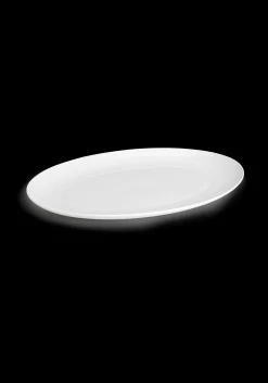 Online Lyngby Porcelæn Rhombe Ovalt serveringsfad 42x32 hvid