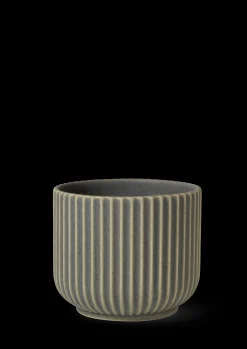 Clearance Lyngby Porcelæn Urtepotteskjuler mellem olivengrøn | Køb her