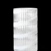 Lyngby Porcelæn Vase H20.5 cm swirl hvid mundblæst glas