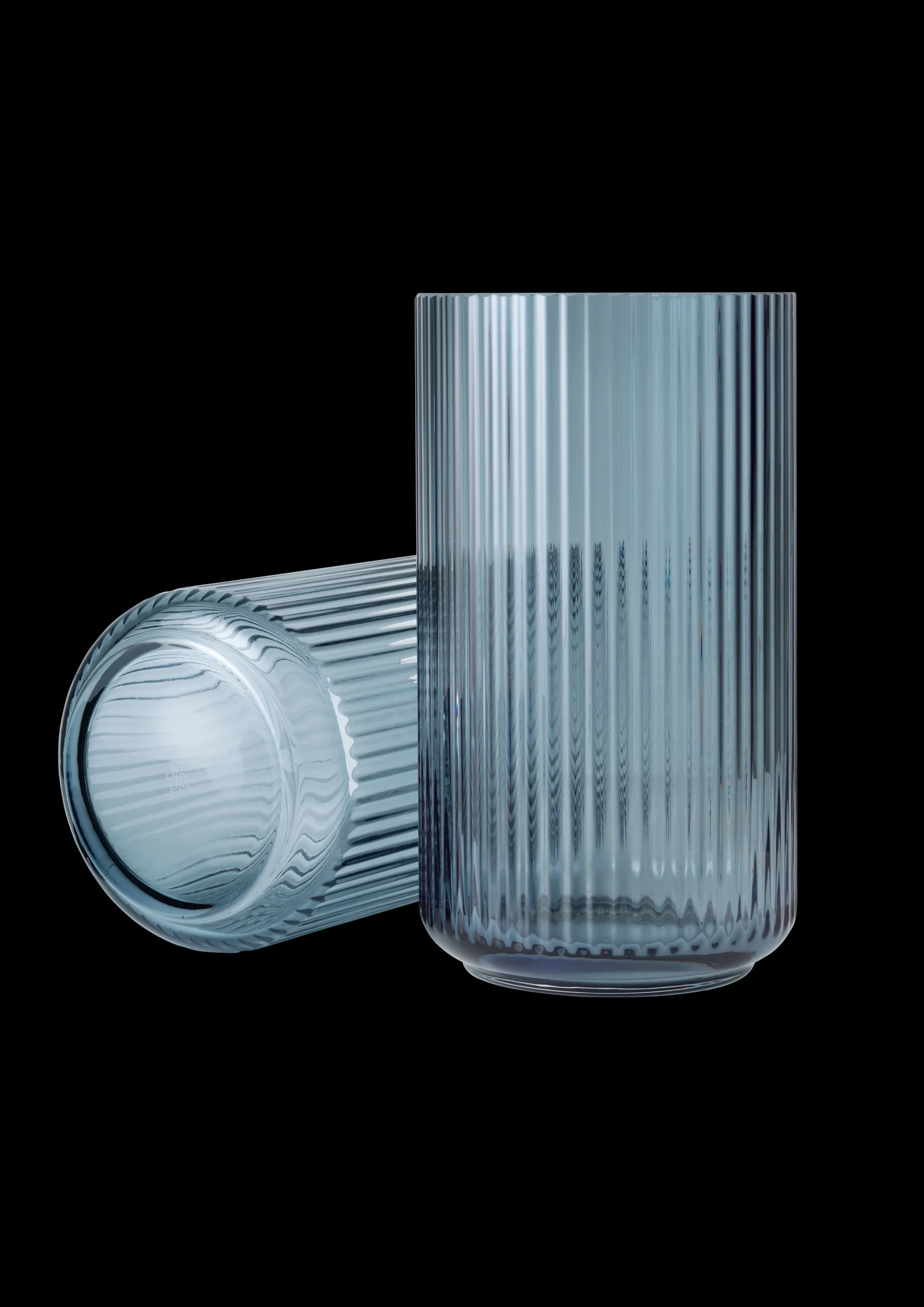 Sale Lyngby Porcelæn Vase H31 cm i blå fra serien Lyngby