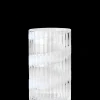 Outlet Lyngby Porcelæn Vase H15.5 cm swirl hvid mundblæst glas